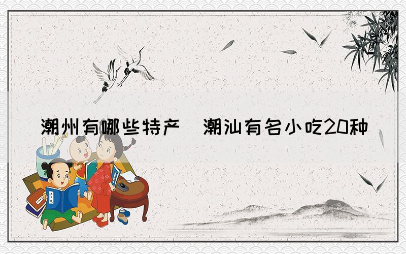 潮州有哪些特产(潮汕有名小吃20种)