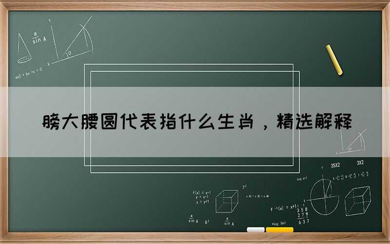 膀大腰圆代表指什么生肖，精选解释(图1)